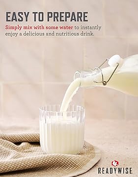 Whey Powdered Milk Alternative - 120 Servings Bucket, Emergency Food Supply, Protein Camping Meals, Survival Kit & Camping Essentials, Bug Out Bag Supplies, up to 25 Year Shelf Stable Life