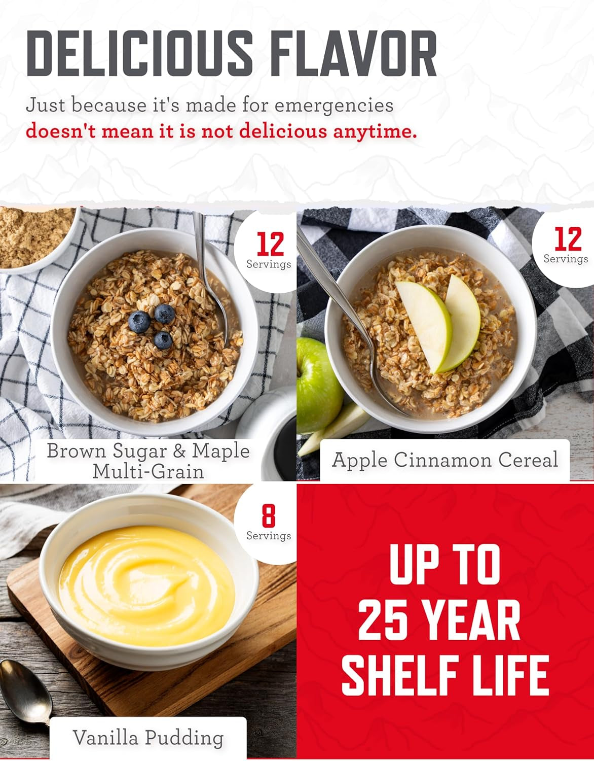 Emergency Food Supply - 132 Servings, Survival Bucket, Dehydrated & Freeze Dried Protein Meals, Camping Essentials, Ready to Eat Disaster Prepping Supplies,Up to 25 Year Shelf Life