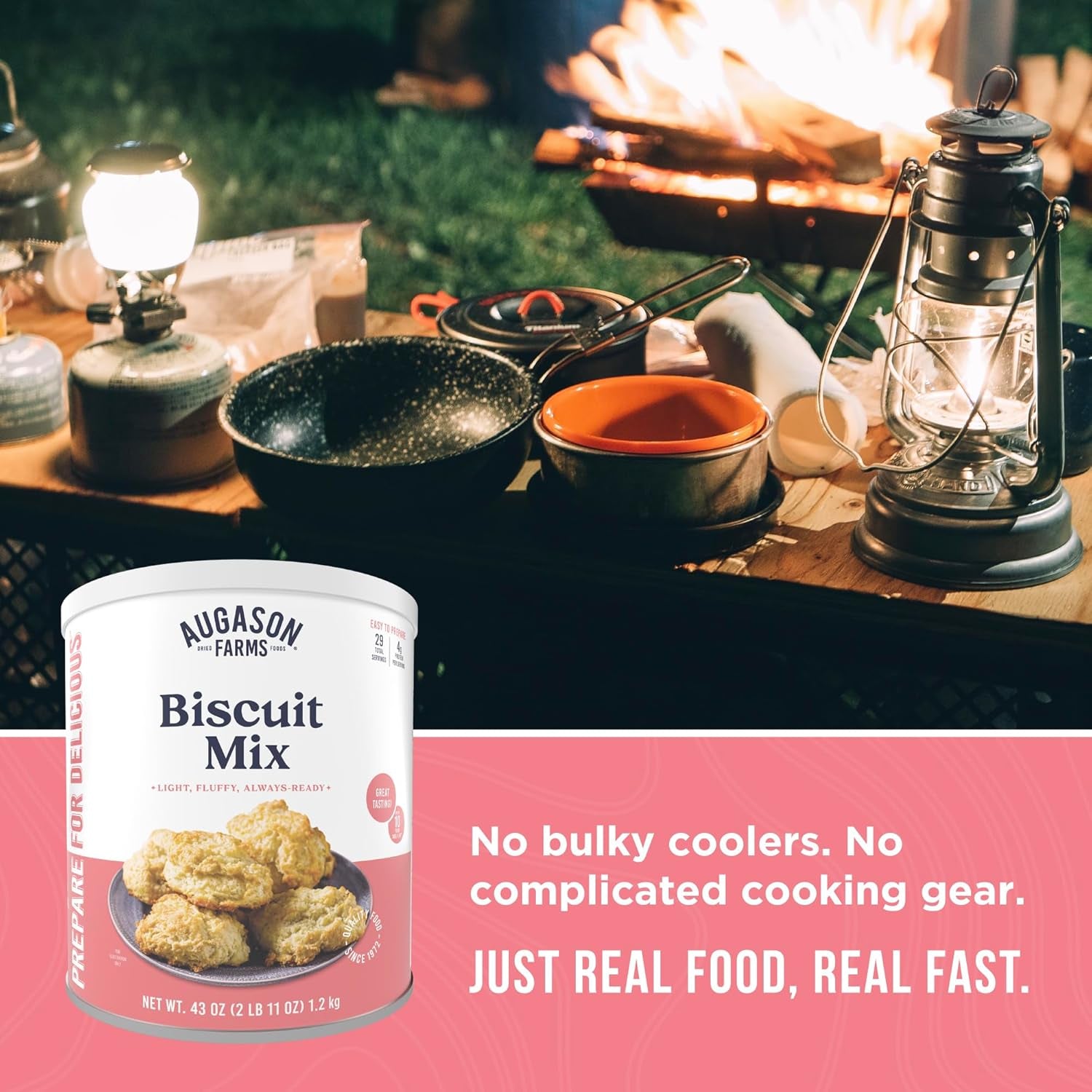 Buttermilk Biscuit Mix Can Emergency Food Supply, 29 Servings, 10 Year Shelf Life - Biscuit Mix Just Add Water and Baking Powder