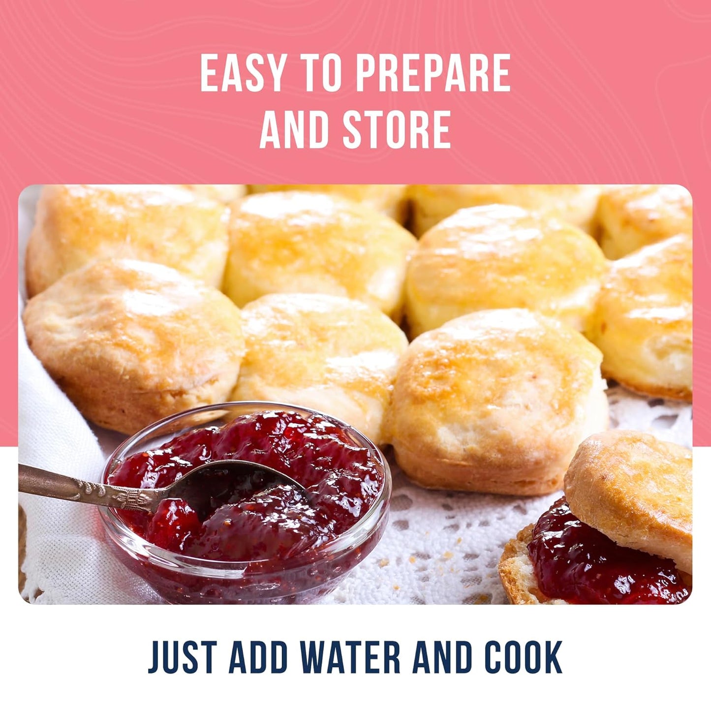 Bread and Roll Mix Can Emergency Food Supply, 48 Servings, 10 Year Shelf Life - Makes 6 Loaves or 72 Bread Rolls for Prepared Meals Ready to Eat