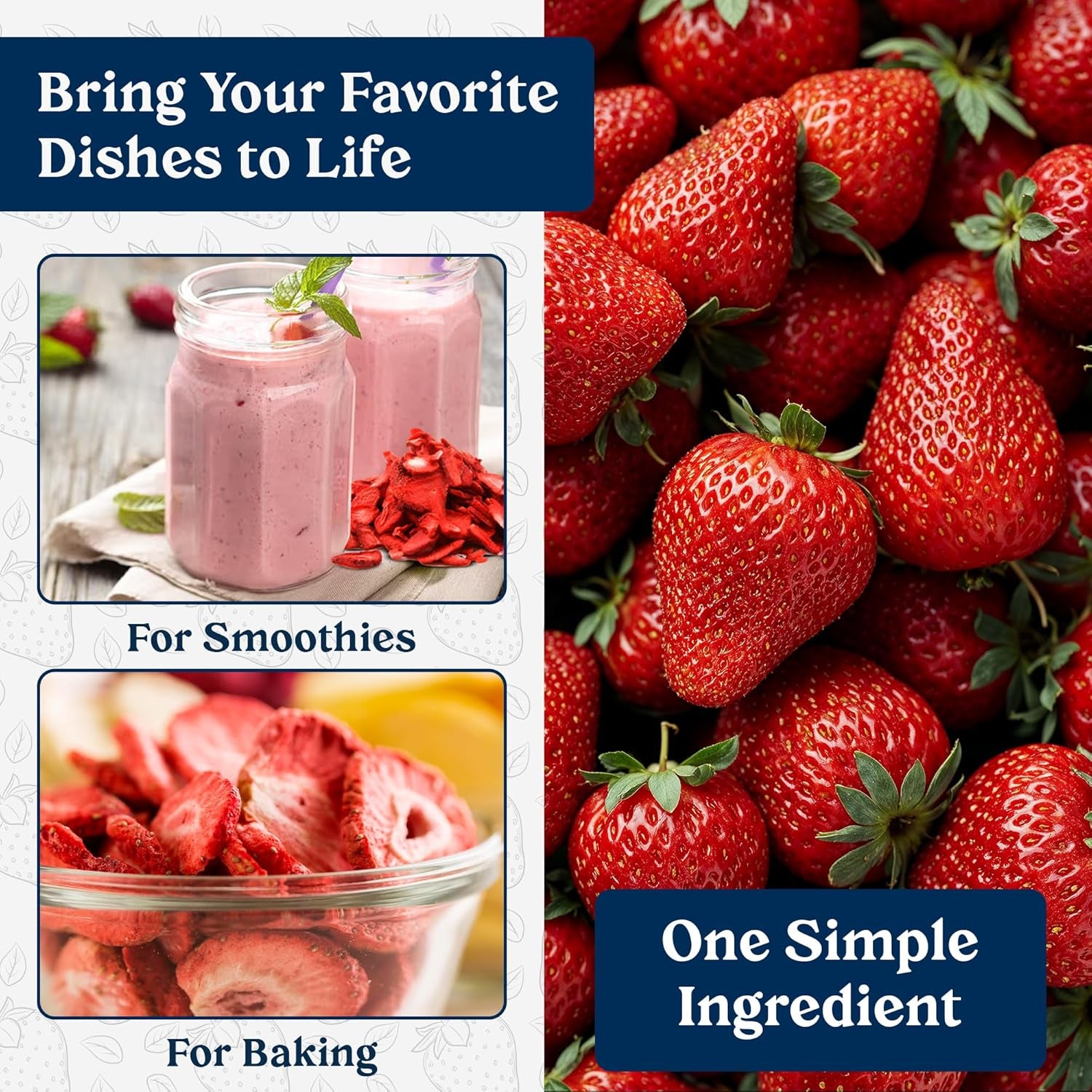 Freeze Dried Sliced Strawberries Can - Gluten Free Snack for Baking, Smoothies, and Emergency Storage - Healthy Individual Fruit Snacks – 6.5 Ounces (18 Servings)