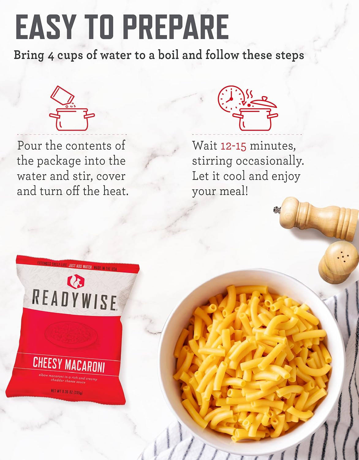 30 Day Emergency Food Supply - 296 Servings, 2 Buckets, Freeze Dried Protein Meals, Survival Food Storage, Ready to Eat, up to 25 Year Shelf Life