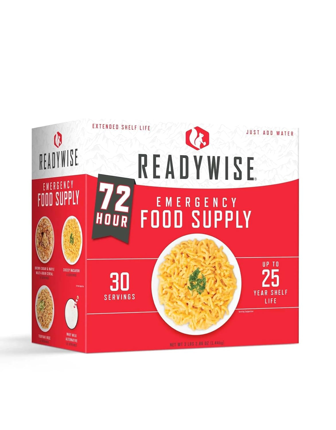 Emergency Food Supply - 72 Hour Survival Kit, 30 Servings of Protein Meals, Freeze Dried Food for Backpacking, Camping Essentials & Disaster Prepping Supplies, up to 25 Year Shelf Life