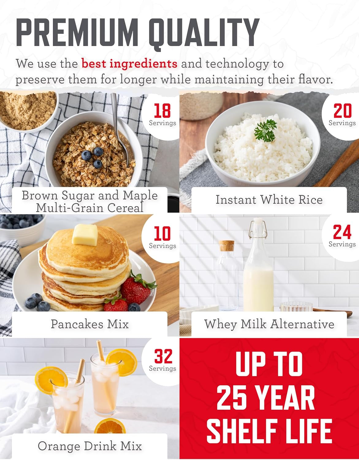 Emergency Food Supply - 14 Day, 150 Servings Emergency Freeze Dried Food Bucket, Protein Meals, Camping Essentials, Survival Kit, Disaster Prepping Supplies, up to 25 Year Shelf Life