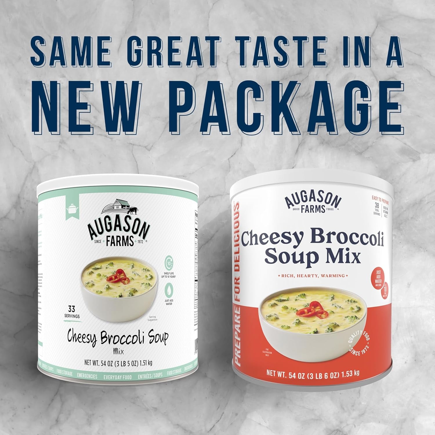 Cheesy Broccoli Soup Mix Can, Emergency Food Supply, Everyday Meals, 38 Servings