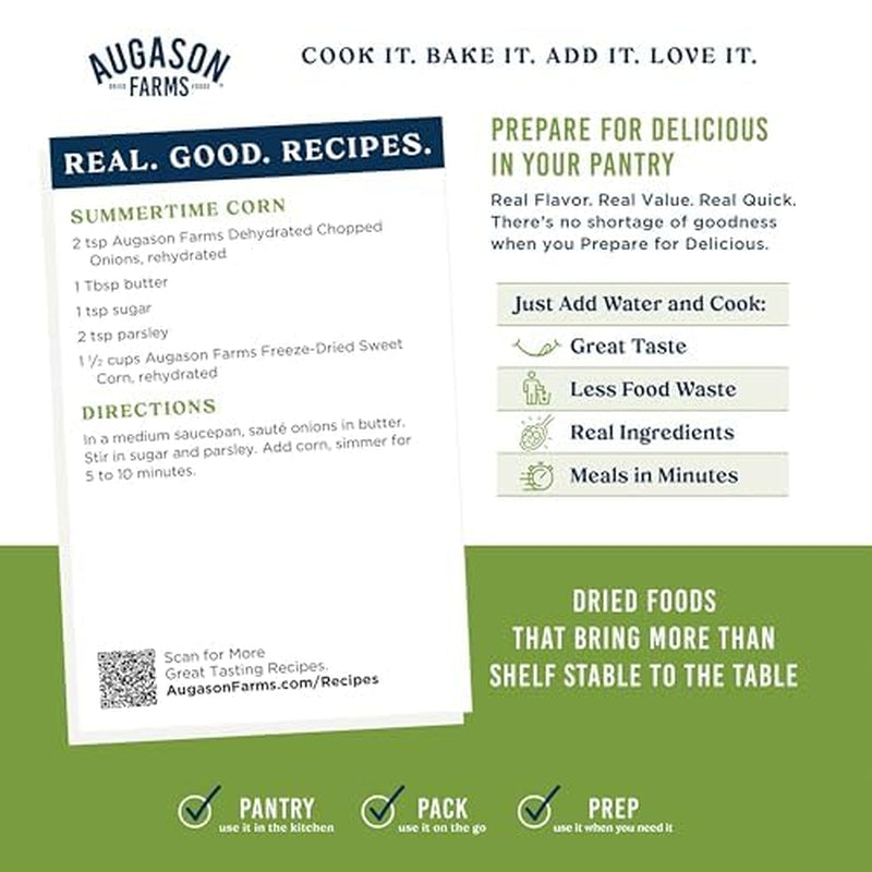 Freeze-Dried Sweet Corn Emergency Food Supply, 30 Servings, 30 Year Shelf Life, Great for Cooking, Side Dishes, and Snacks - Dehydrated Meals, Survival Food Camping Essentials Can