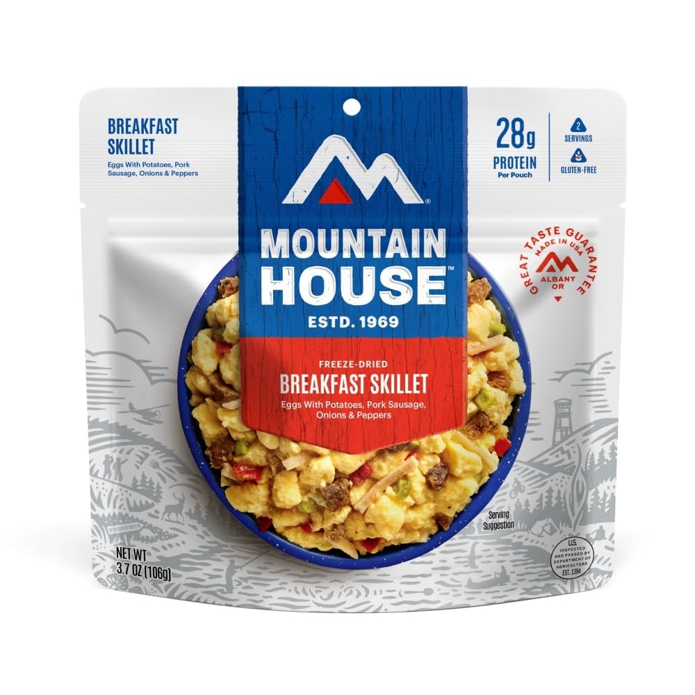 Breakfast Skillet | Freeze Dried Backpacking & Camping Food | 2 Servings | Gluten-Free