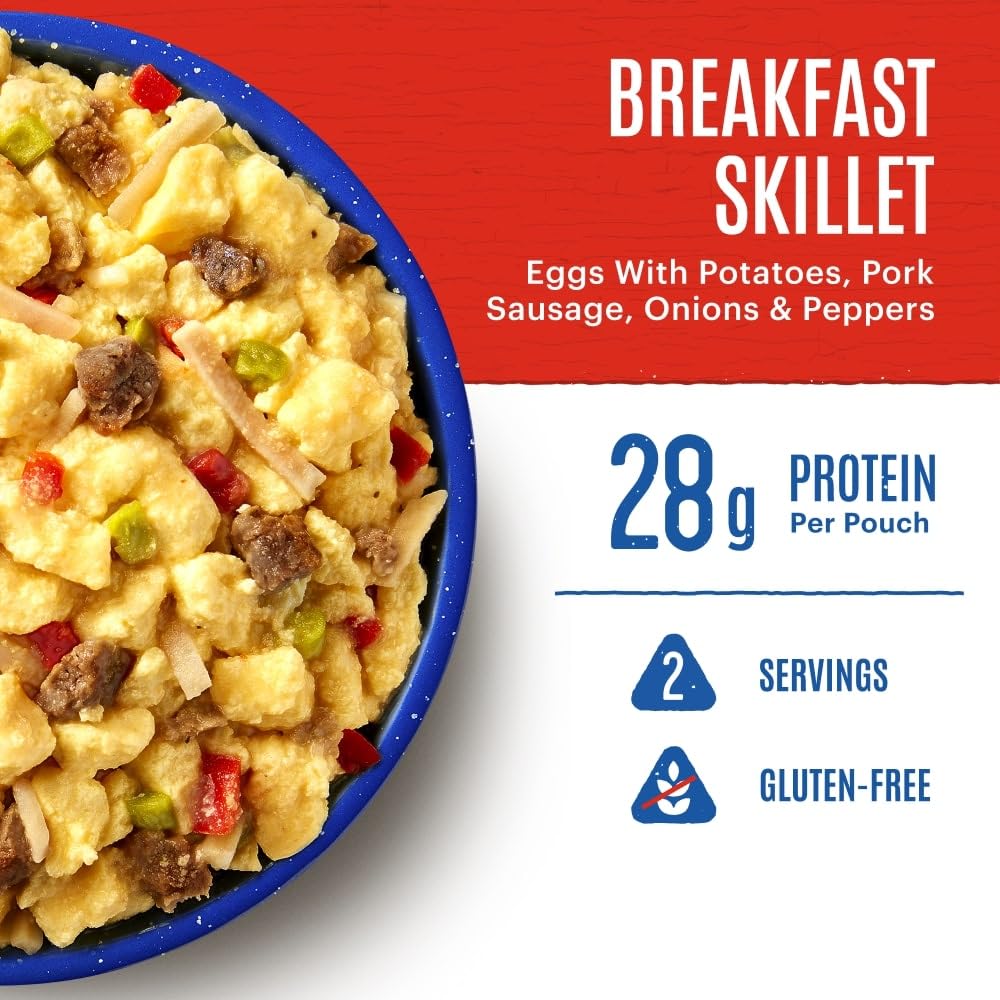 Breakfast Skillet | Freeze Dried Backpacking & Camping Food | 2 Servings | Gluten-Free