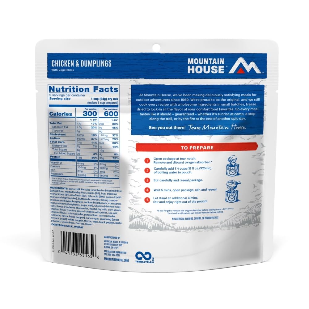 Survival, Backpacking & Camping Food | 2 Servings by Mountain House