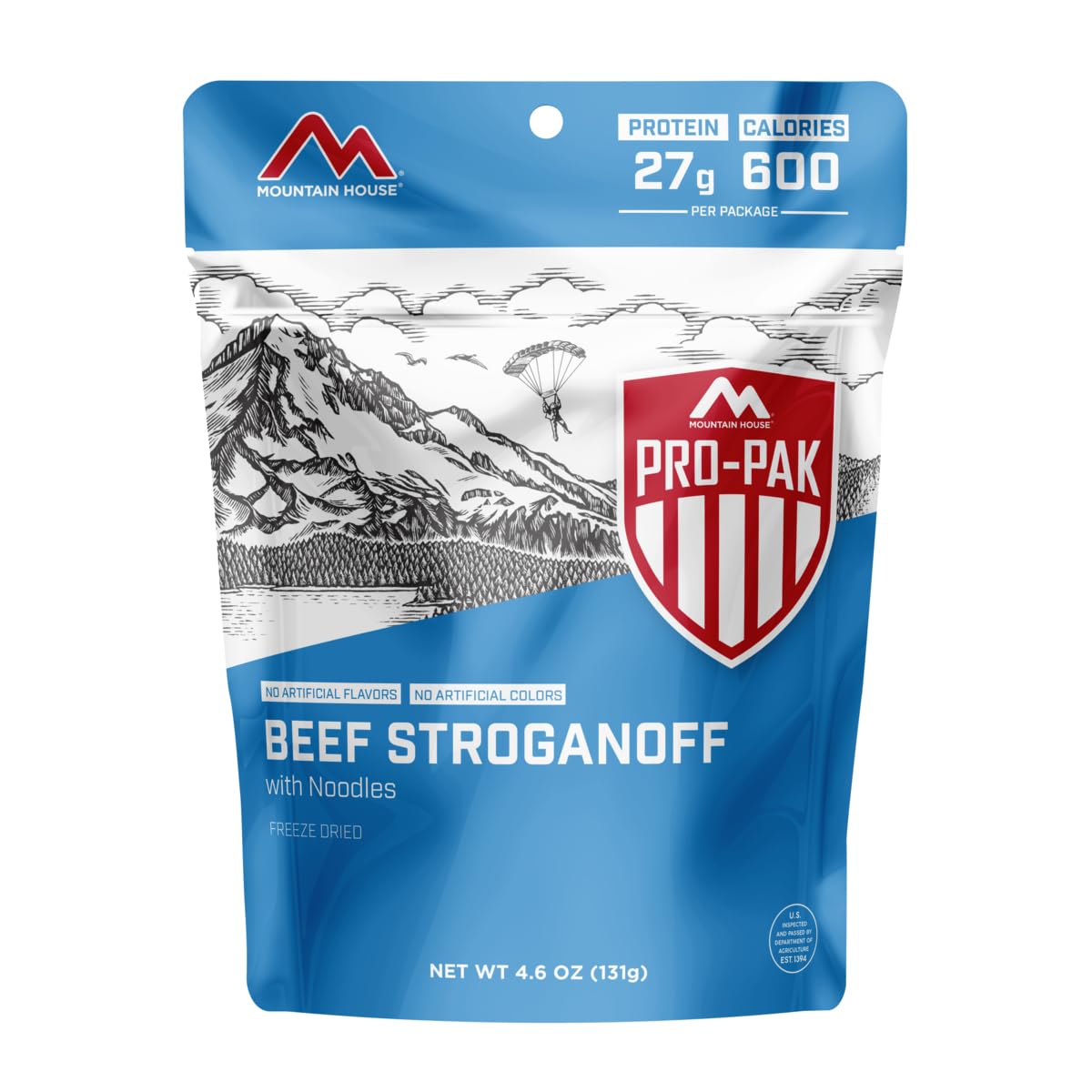 Beef Stroganoff Pro-Pak | High Protein | Freeze-Dried Camping Meal | No Artificial Flavors, Colors or Preservatives | 1 Serving