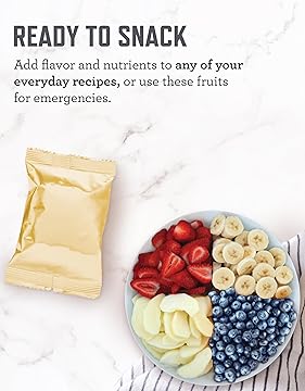 Emergency Food Supply - 120 Servings Fruit Bucket, Nutritious Meals, Dehydrated & Freeze Dried Food for Backpacking, Camping Essentials & Disaster Prepping Supplies, up to 25 Year Shelf Life