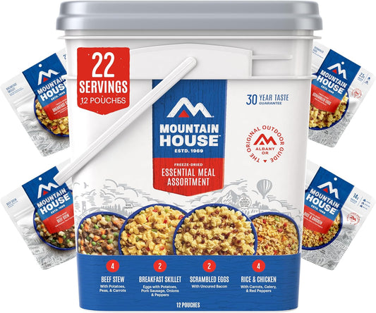 Emergency Meal Assortment Kits, Freeze-Dried Survival Food Kit for Disaster Preparedness & Long-Term Storage, 30-Year Shelf Life