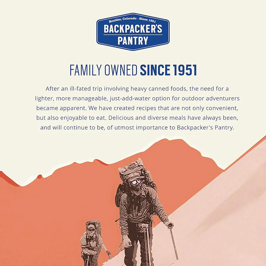 Fettuccini Alfredo with Chicken - Freeze Dried Backpacking & Camping Food - Emergency Food - 40 Grams of Protein - 6 Count