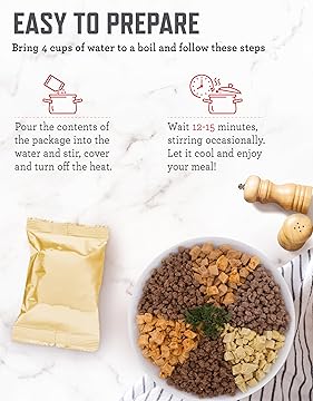 Emergency Food Supply - 88 Servings Meat & Rice Bucket, Freeze Dried Protein Meals, Camping Essentials, Bulk Rice & Survival Food, Disaster Prepping Supplies, up to 25 Year Shelf Life