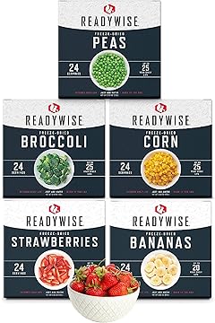 Emergency Food Supply - 120 Servings Fruits and Vegetables Survival Kit Boxes, Dehydrated Meals & Freeze Dried Prepper Food for Backpacking & Camping Essentials, up to 25 Year Shelf Life