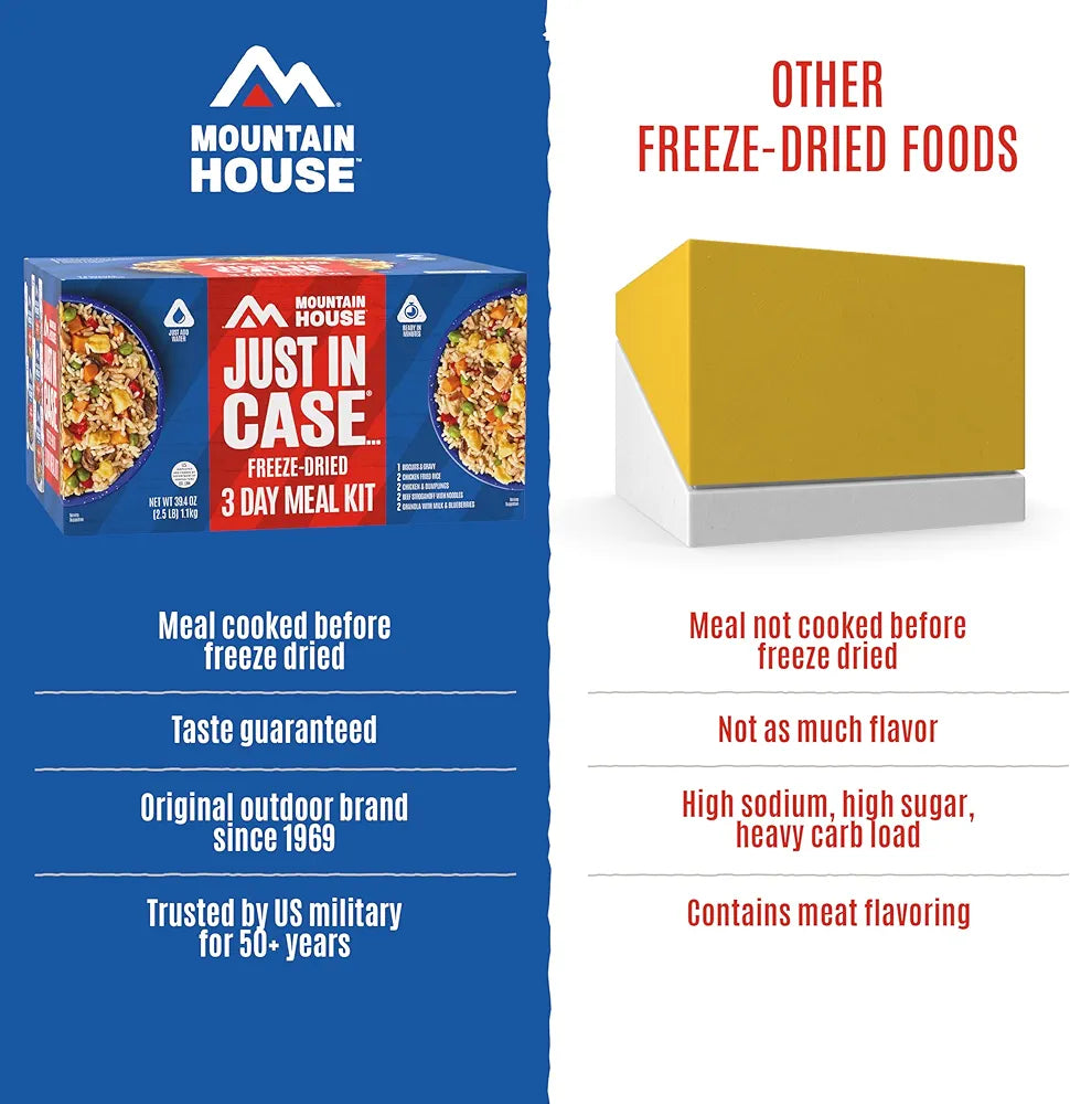 Emergency Meal Assortment Kits, Freeze-Dried Survival Food Kit for Disaster Preparedness & Long-Term Storage, 30-Year Shelf Life