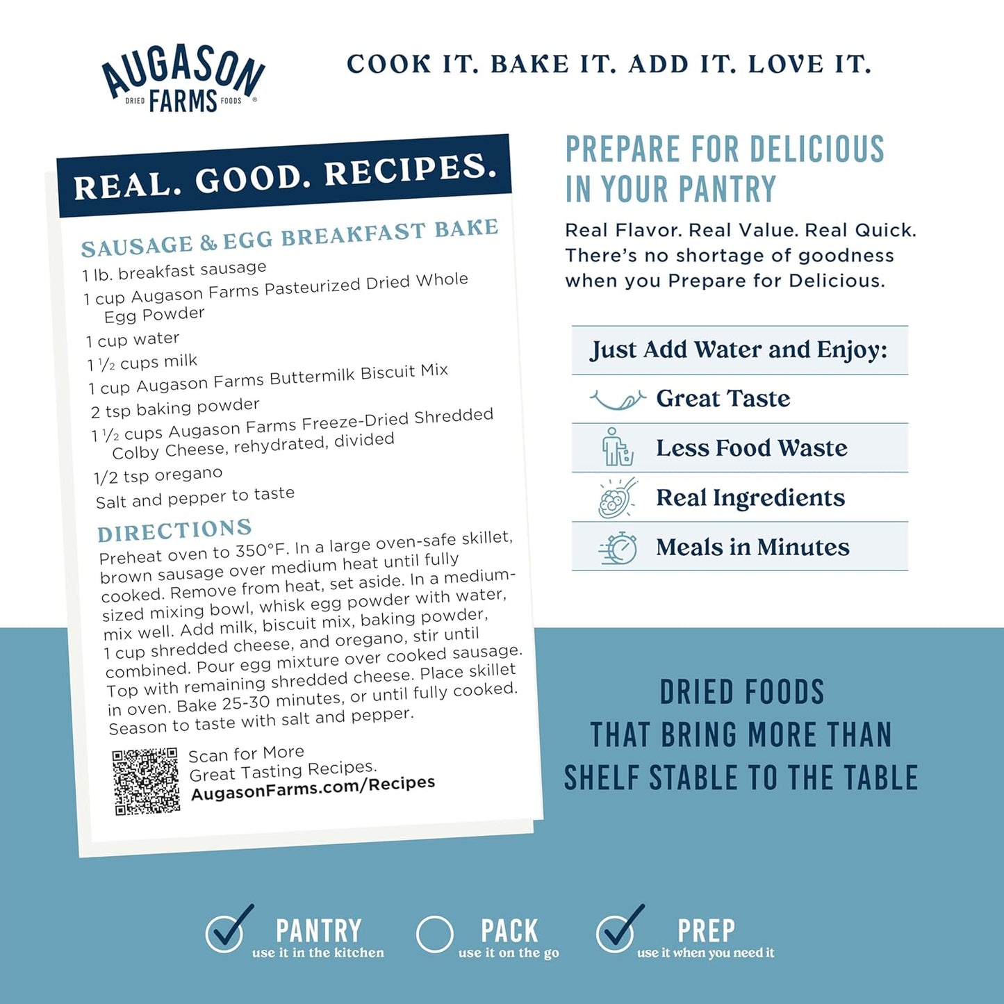 Freeze Dried Shredded Colby Cheese Can, Emergency Food Supply, Everyday Meals, 30 Servings