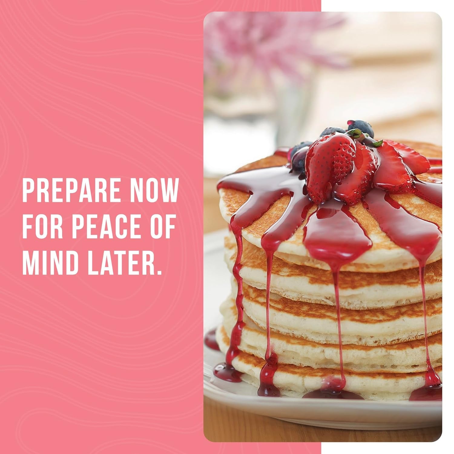 Buttermilk Pancake and Waffle Mix Can Emergency Food Supply, 33 Servings, 10 Year Shelf Life - Waffle and Pancake Mix Just Add Water, Instant Breakfast Food