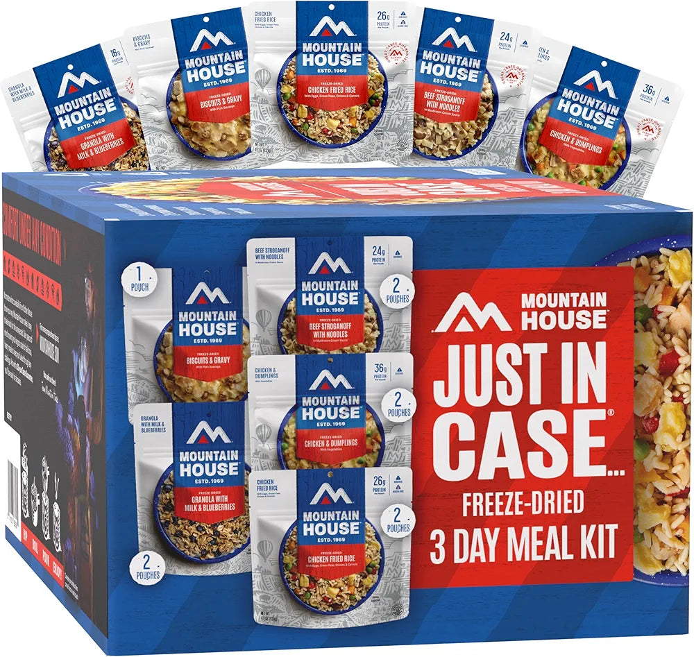 Emergency Meal Assortment Kits, Freeze-Dried Survival Food Kit for Disaster Preparedness & Long-Term Storage, 30-Year Shelf Life