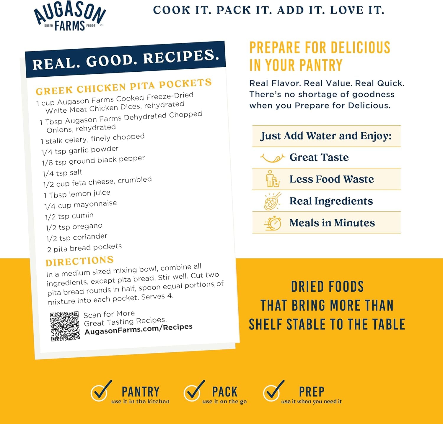 Cooked Freeze Dried White Meat Chicken Dices Can, Emergency Food Supply, Everyday Meals, 15 Servings