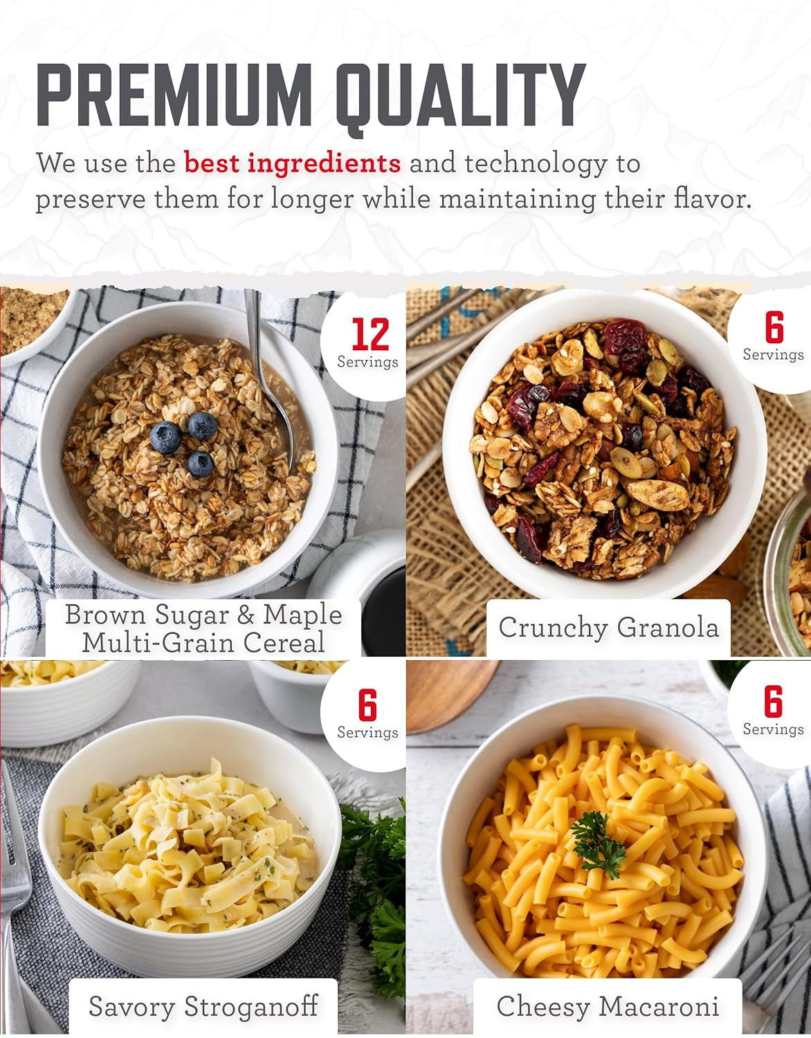 7 Day Emergency Food Supply – 60 Servings Grab Bag, Camping Essentials, Freeze Dried Survival Food Kit & Dehydrated Meals, Prepper Bug Out Bag & Hurricane Supplies, up to 25 Year Shelf Life