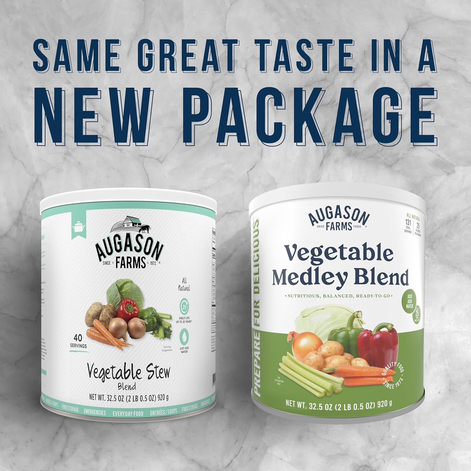 Vegetable Medley Blend Can - Dehydrated Mixed Veggies - Gluten Free Emergency Food Supply with Long Shelf Life for Survival, Disaster Prep & Everyday Meals - 131 Servings