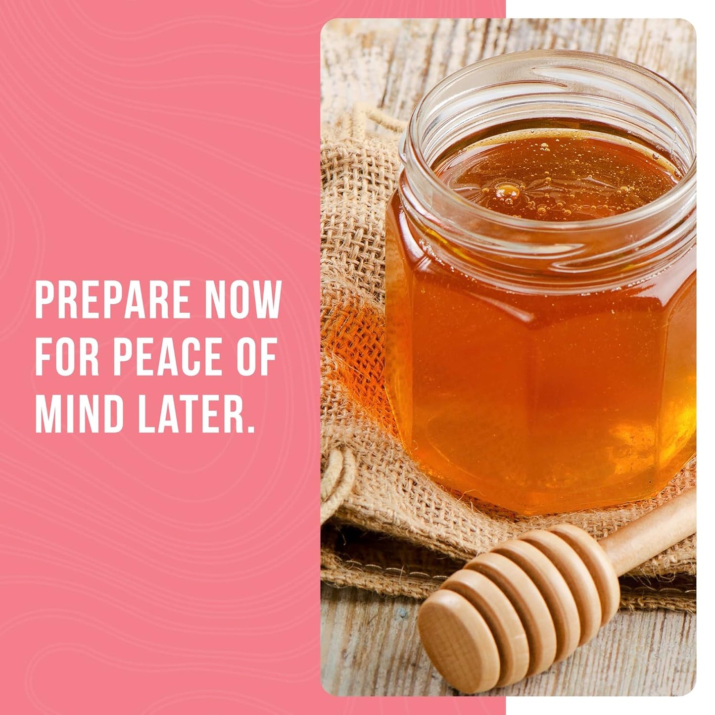 Sugar and Honey Powder Mix Can Emergency Food Supply, 227 Servings, 30 Year Shelf Life - Dry Honey and Sugar Powder Blend Sweetener for Baking and Cooking