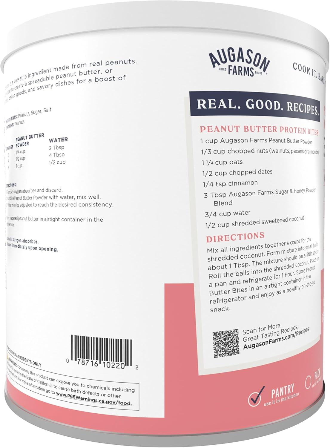 Peanut Butter Powder 2 Lbs No. 10 Can