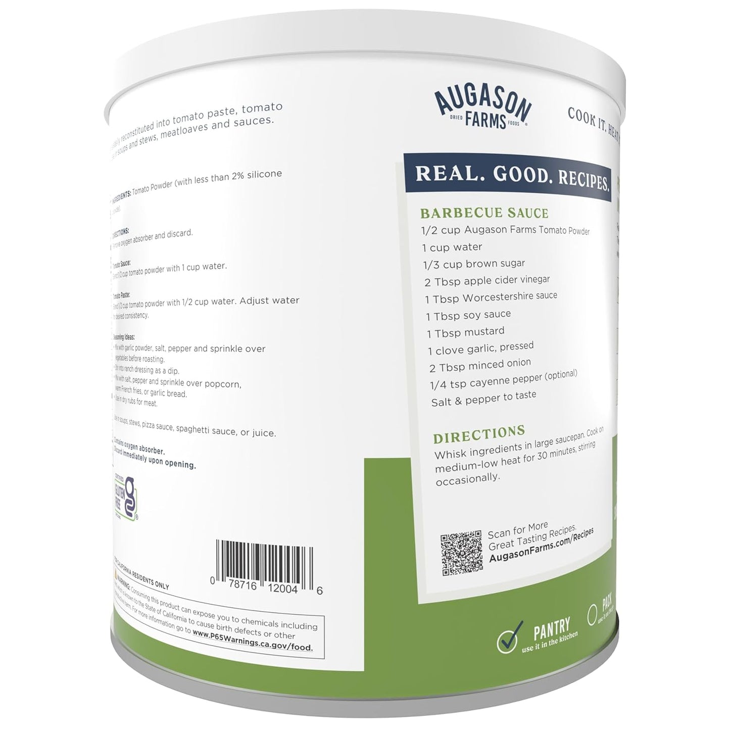 Tomato Powder Can, Emergency Food Supply, Everyday Meals, 329 Servings