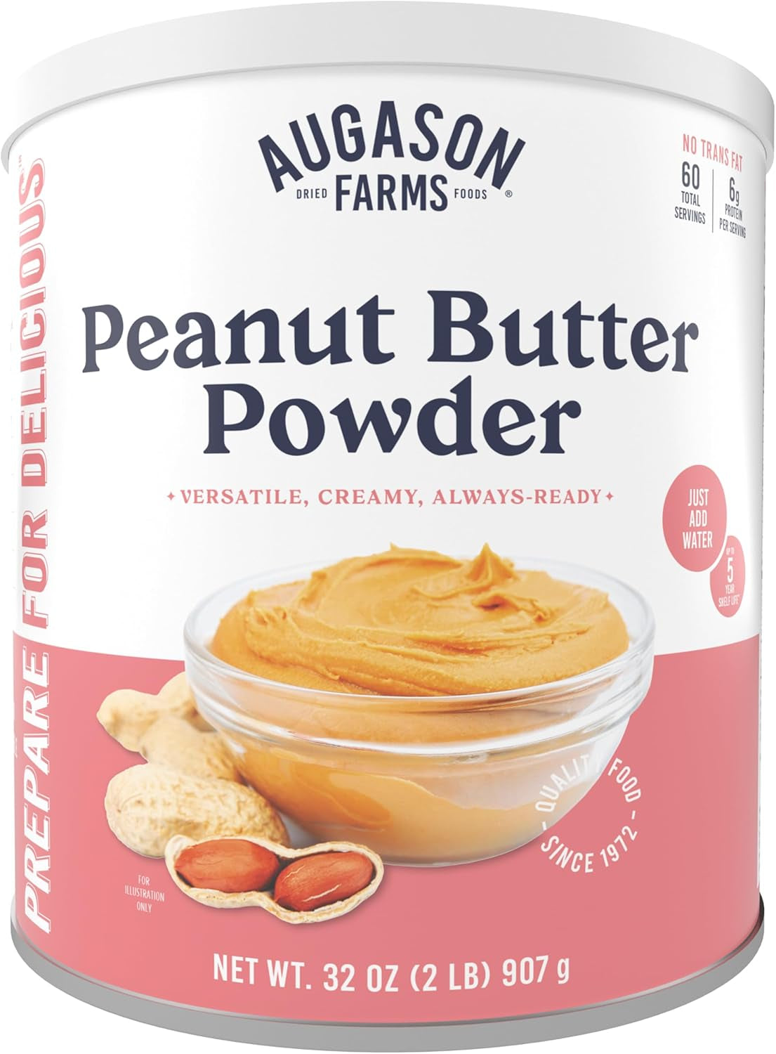 Peanut Butter Powder 2 Lbs No. 10 Can