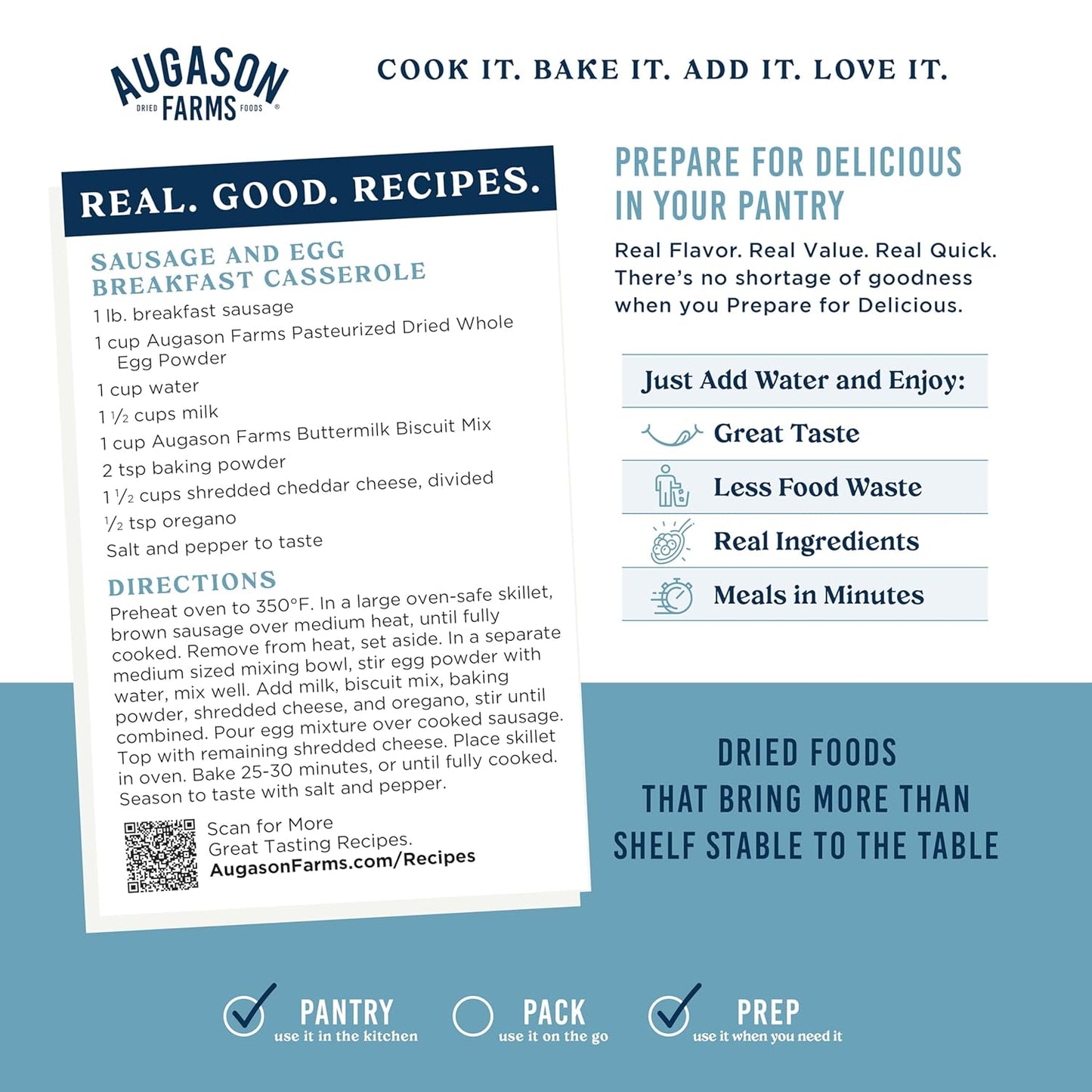 Dried Whole Egg Powder Can - Pasteurized Eggs for Kitchen Use, Baking Meals & Daily Use - Emergency Food Storage - Long Shelf Life Powdered Eggs - 85 Servings